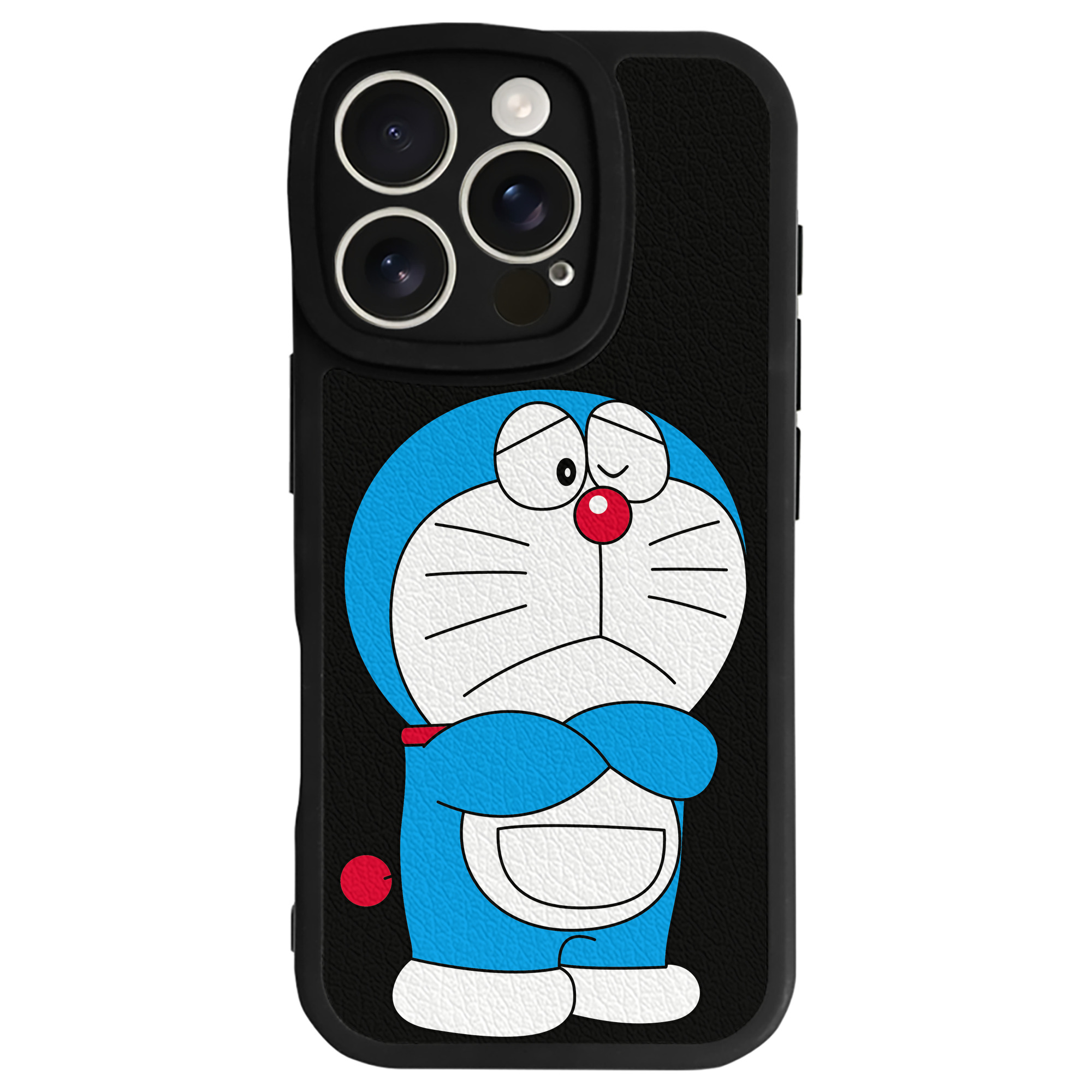 （画像用） ドラえもん Doraemon 【iPhone 16シリーズ対応】シリコンスマホケース（レザー調） 材質：シリコン